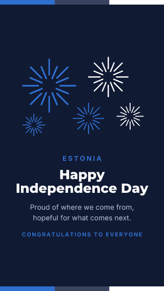 Estonia: Independence Day: holiday template