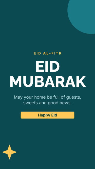 Eid al-Fitr, big words: holiday template