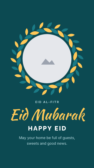 Eid al-Fitr, with your photo: holiday template