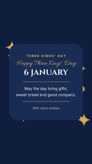 Three Kings' Day, card: holiday template