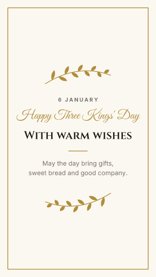 Three Kings' Day, classic frame: holiday template