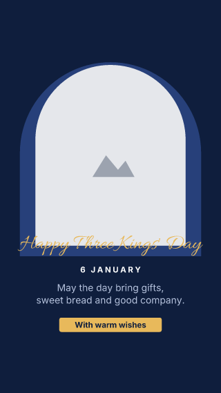 Three Kings' Day, with your photo: holiday template