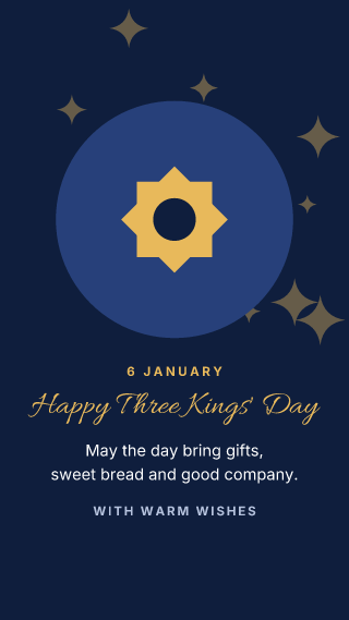Three Kings' Day: holiday template