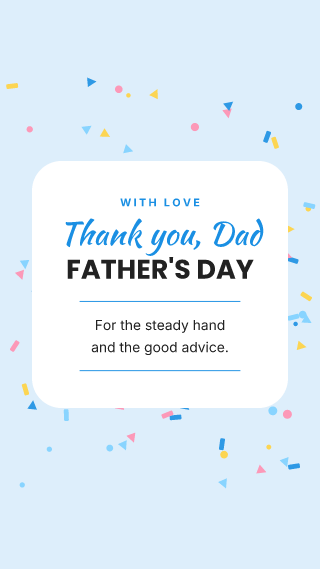 Father's Day, card: holiday template