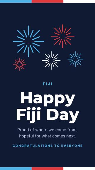 Fiji: Fiji Day: holiday template