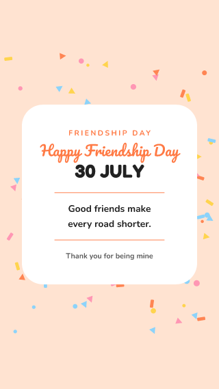 Friendship Day, card: holiday template