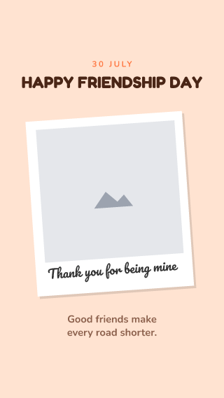 Friendship Day, with your photo: holiday template