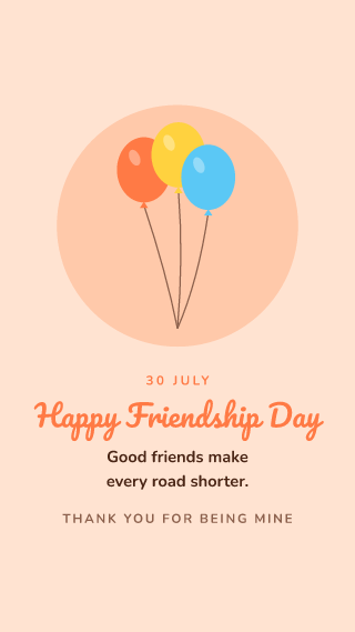 Friendship Day: holiday template
