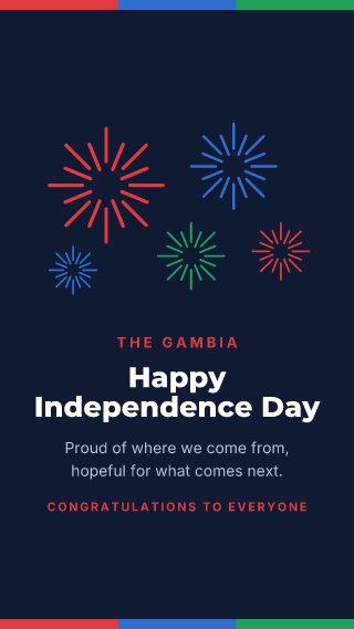 The Gambia: Independence Day: holiday template