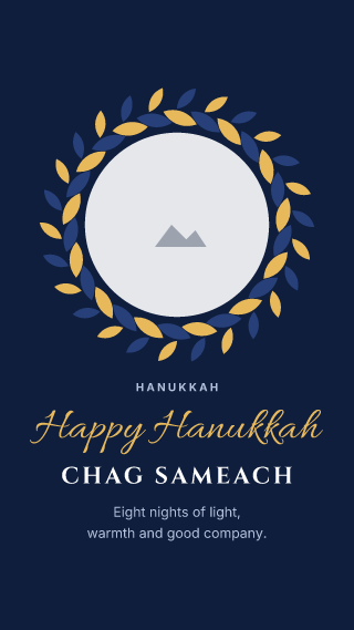Hanukkah, with your photo: holiday template