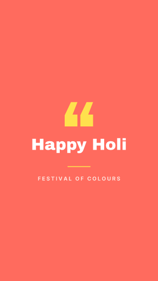 Holi, big words: holiday template
