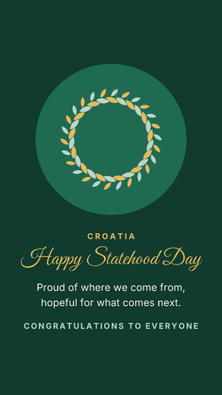 Croatia: Statehood Day: holiday template
