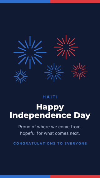 Haiti: Independence Day: holiday template