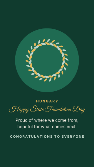 Hungary: State Foundation Day: holiday template