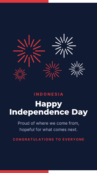 Indonesia: Independence Day: holiday template