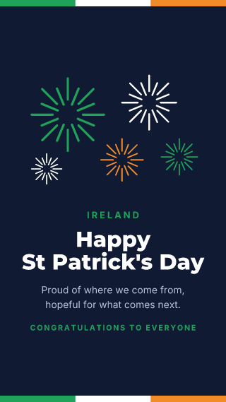 Ireland: St Patrick's Day: holiday template