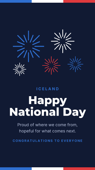 Iceland: National Day: holiday template