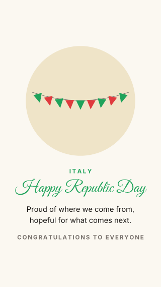 Italy: Republic Day: holiday template