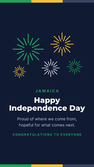Jamaica: Independence Day: holiday template