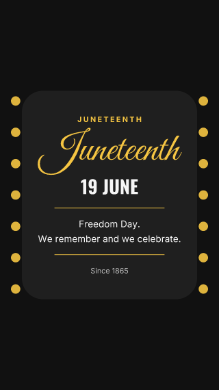 Juneteenth, card: holiday template