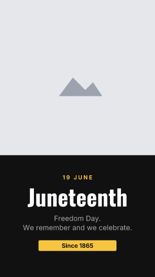 Juneteenth, with your photo: holiday template