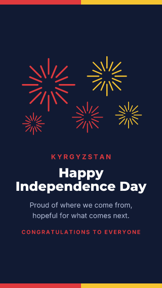 Kyrgyzstan: Independence Day: holiday template