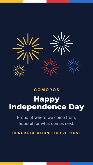 Comoros: Independence Day: holiday template