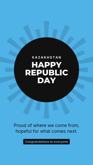 Kazakhstan: Republic Day: holiday template