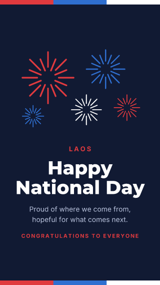 Laos: National Day: holiday template