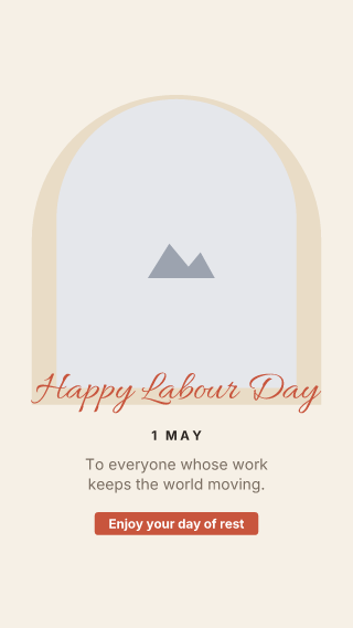 Labour Day, with your photo: holiday template