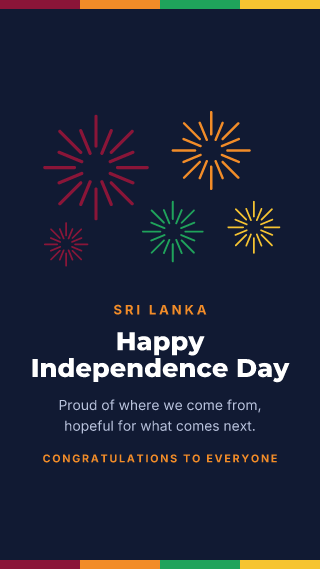 Sri Lanka: Independence Day: holiday template