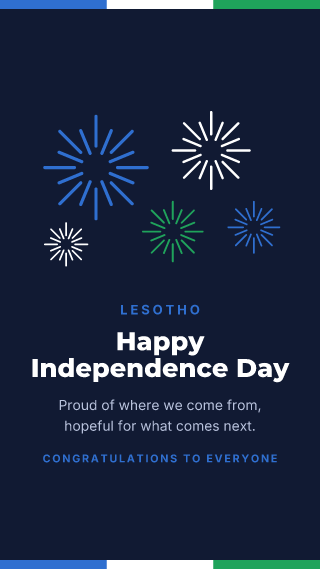 Lesotho: Independence Day: holiday template