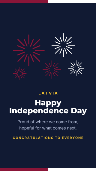 Latvia: Independence Day: holiday template
