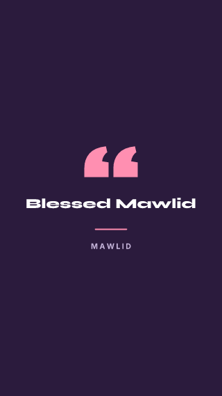 Mawlid, big words: holiday template
