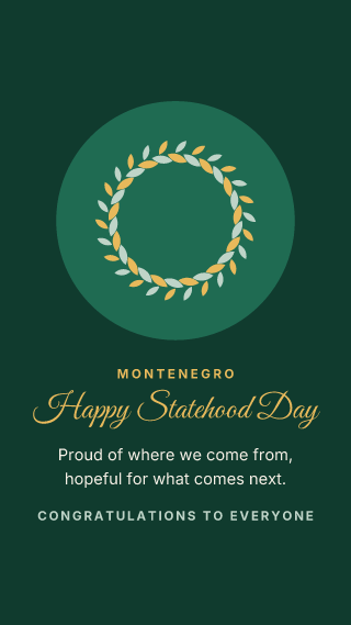 Montenegro: Statehood Day: holiday template