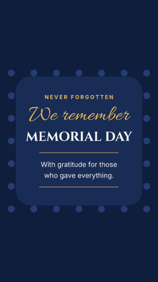 Memorial Day, card: holiday template