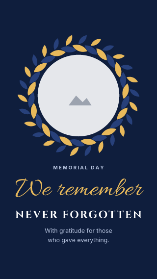 Memorial Day, with your photo: holiday template
