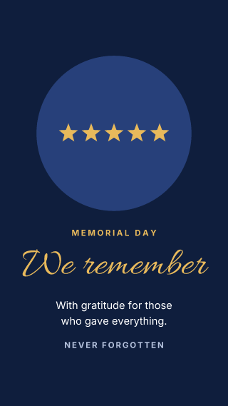 Memorial Day: holiday template