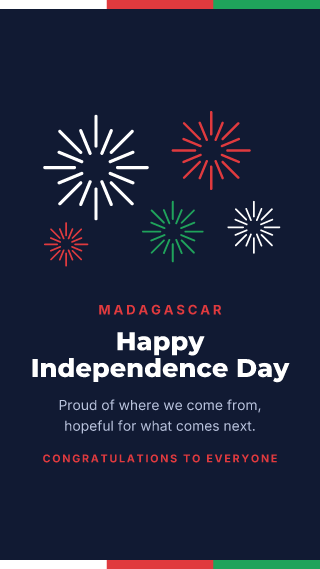 Madagascar: Independence Day: holiday template