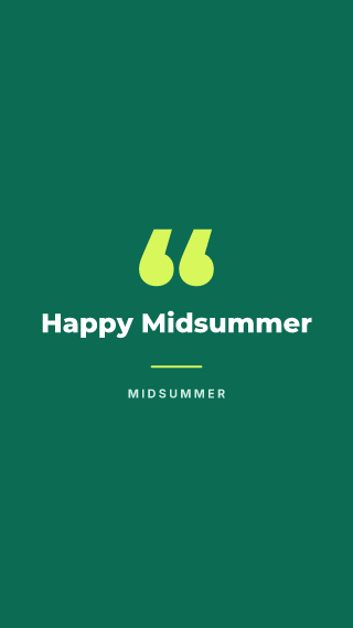Midsummer, big words: holiday template