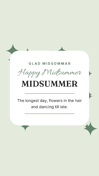 Midsummer, card: holiday template