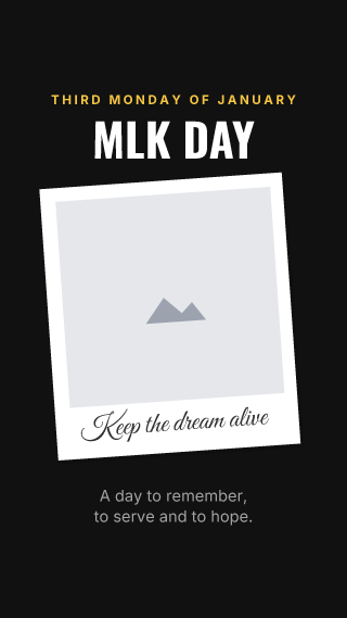 Martin Luther King Jr. Day, with your photo: holiday template