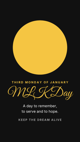 Martin Luther King Jr. Day: holiday template