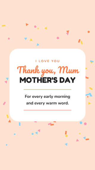 Mother's Day, card: holiday template