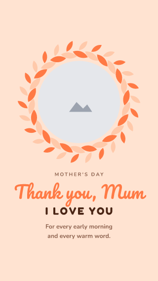 Mother's Day, with your photo: holiday template