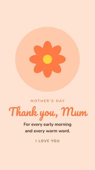 Mother's Day: holiday template