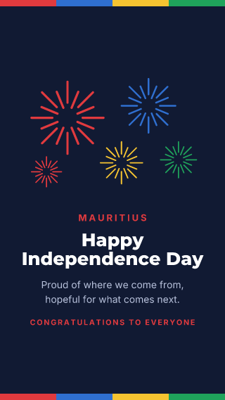 Mauritius: Independence Day: holiday template