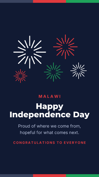 Malawi: Independence Day: holiday template
