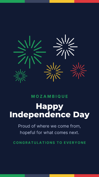 Mozambique: Independence Day: holiday template
