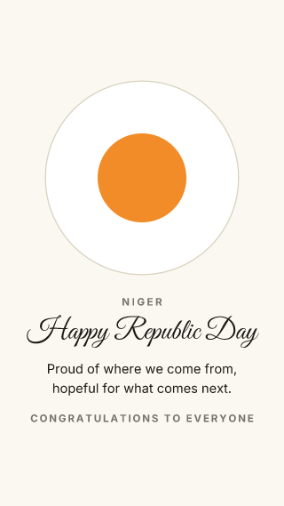 Niger: Republic Day: holiday template